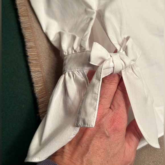 NWT Marled white blouse, M - Picture 5 of 12